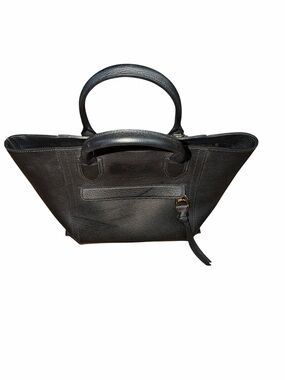 Longchamp  Black Leather Tote Structured Handbag
